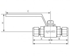 Кран шаровый серии BН 2-х ходовой (до 690 атм.) 