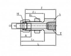 IBFC - штуцер с внутренней резьбой и гайкой для фиксации