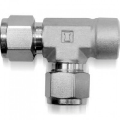 IFRT - Трубный обжимной фитинг из нержавеющей стали, тройник с внутренней резьбой по ходу потока, внешний диаметр трубки (OD) - 1/4", резьба NPT- внутренняя - 1/4"