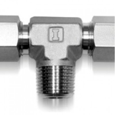 IMBT - Трубный обжимной фитинг из нержавеющей стали, тройник с наружной резьбой, внешний диаметр трубки (OD) - 1/8", резьба NPT- внешняя - 1/8"