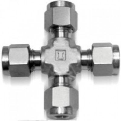 IUС - Трубный обжимной фитинг из нержавеющей стали, крестовина соеденительная, внешний диаметр трубки (OD) - 1/4" IUС - Трубный обжимной фитинг из нержавеющей стали, крестовина соеденительная, внешний диаметр трубки (OD) - 1/4"